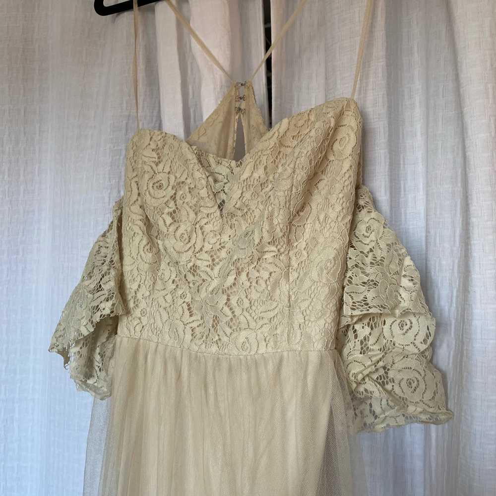 Brideside / Bridesmaid Dresss / 1 size 12, 1 size 10 / Beige/Neutral